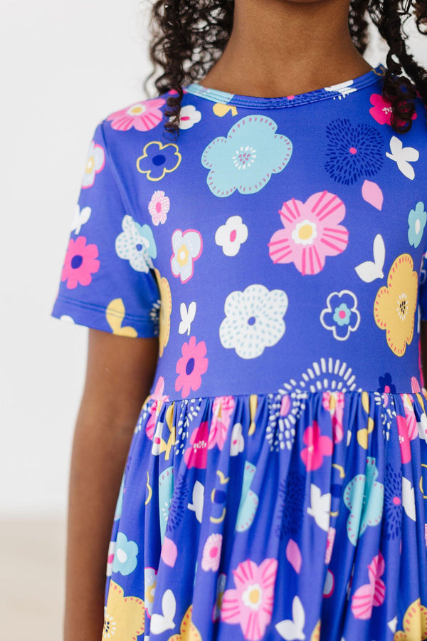 floral-frenzy-s-s-pocket-twirl-dress Mila &  Rose - Sophia's Style-Floral Frenzy S/S Pocket Twirl Dress-6-12M--1